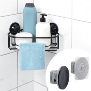 Zenna Home Corner Shower Basket Aluminum Matte Black
