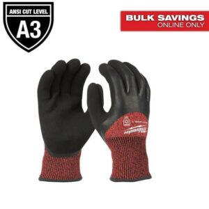 Milwaukee Medium Red Latex Level 3 Cut Resistant Insulated Work Gloves