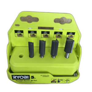 RYOBI Straight Router Bit Set (5-Piece) NO1/4"