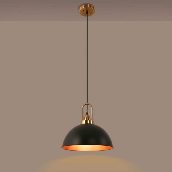Briignite 14" 1-Light Matte Black Industrial Pendant Ceiling Light Fixture(2-Pk)