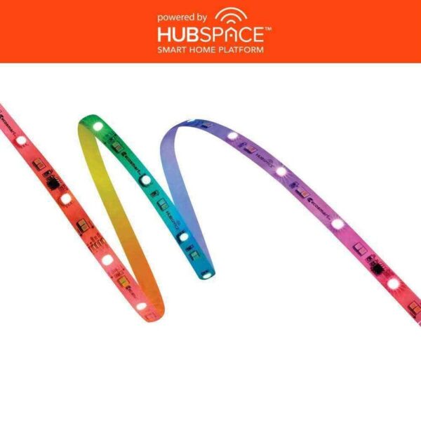 EcoSmart 16.4 ft. Smart RGBWIC Dynamic Color Changing Plug-In LED Strip Light