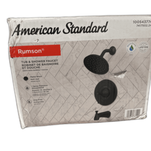 American Standard Rumson Tub and Shower Faucet Matte Black w/ Valve 1.8GPM