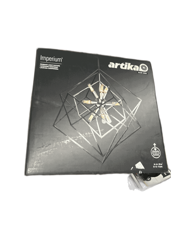 Artika Imperium 9-Light Brushed Nickel Modern Sputnik Geometric Chandelier Light - Image 11
