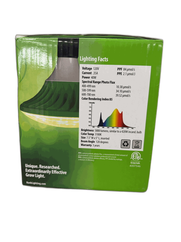 ELECWISH NorbBOTANIC 40W Equivalent UFO 3100K Plant Grow Light Bulb (1-Pack) - Image 8