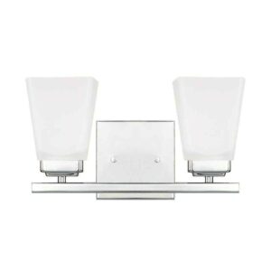 HOMEPLACE LIGHTING 13 in. W x 7 in. H x 7 in. Vanity Light Polished Nickel