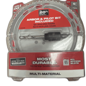 Milwaukee 6 in. Hole Dozer Bi-Metal Hole Saw with 3/8 in. Arbor and Pilot Bit