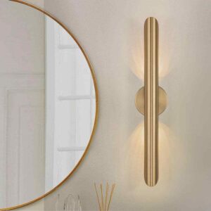 RRTYO Cyma 23.6" 2-Light Modern Gold Minimalist Linear Bathroom Vanity Light