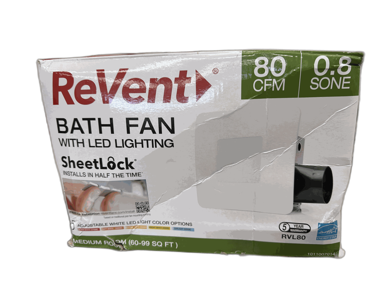 ReVent 80 CFM Ceiling/Wall Mount Easy Installation Bathroom/Bath Exhaust Fan - Image 14