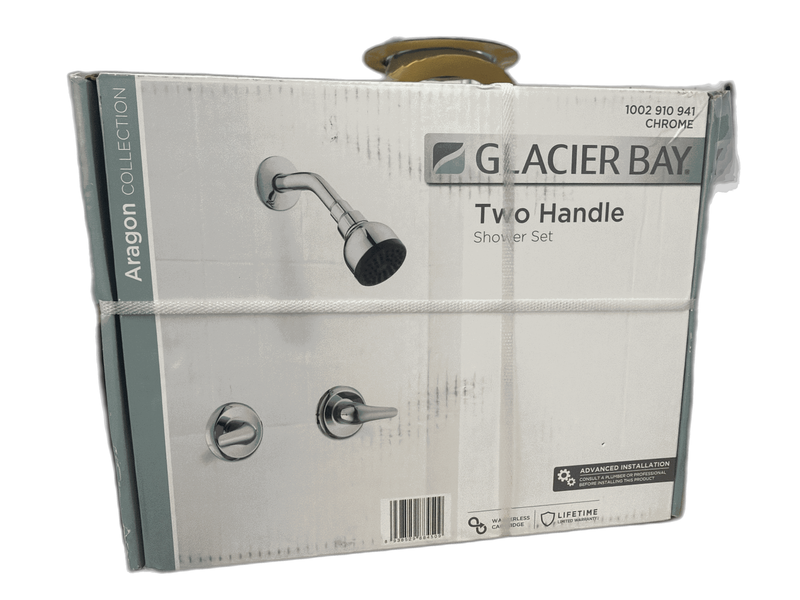 Glacier Bay Aragon Double Handle 1-Spray Shower Faucet 1.75 GPM in Chrome - Image 8