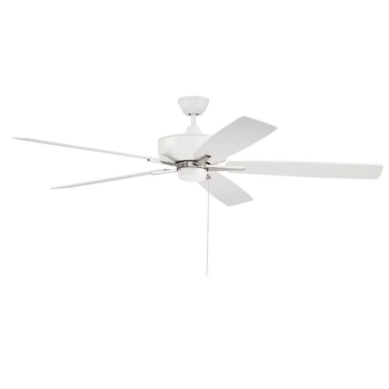 CRAFTMADE Super Pro 60 in. 3-Speed Reversible Motor Ceiling Fan in White
