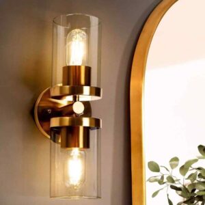 Uolfin 13.8 in. H Transitional Cylinder Bathroom Vanity Light 2-Light Modern
