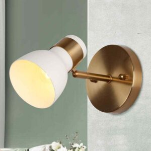 Zevni Suddly 1-Light Brass Gold Wall Sconce, 4.7 in. Industrial Vanity Light