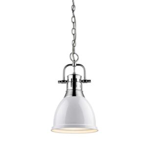 Golden Lighting Duncan Collection 1-Light Chrome Mini Pendant