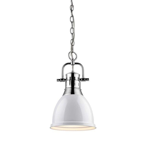 Golden Lighting Duncan Collection 1-Light Chrome Mini Pendant