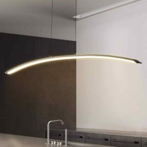 JONATHAN Y Roxanna 41.5" Dimmable Adj Integrated LED Chrome Metal Linear Pendant