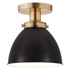 Meyer&Cross Madison 8 in. Brushed Brass/Blackened Bronze Semi Flush Mount