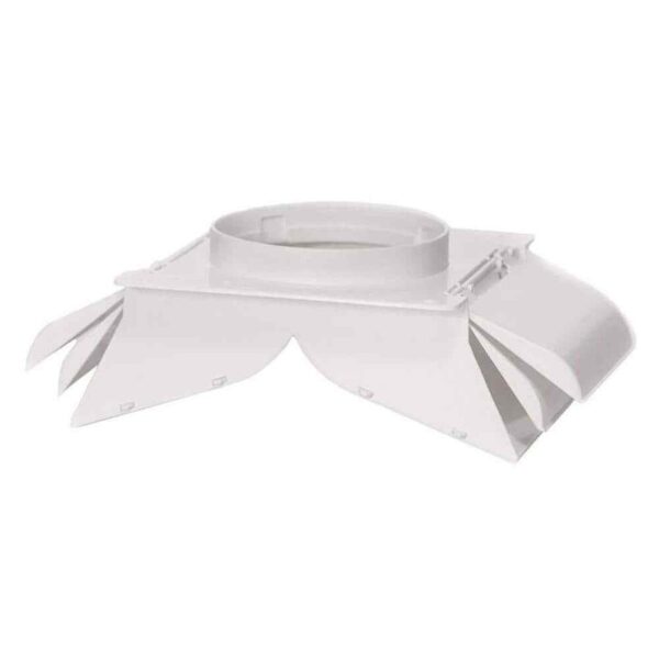 NO-PEST VENT 4 in. Dual Door Soffit/Eave Vent in White
