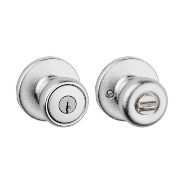 Kwikset Tylo Satin Chrome Keyed Entry Door Knob