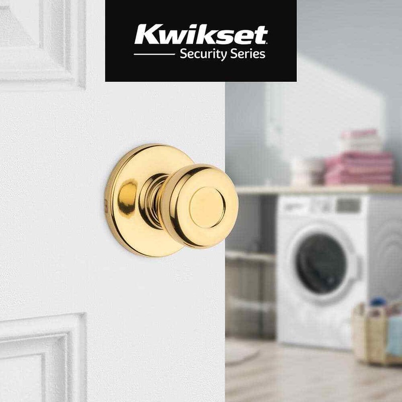 Kwikset Tylo Polished Brass Passage Hall/Closet Door Knob Featuring Microban - Image 2