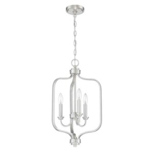 CRAFTMADE Bolden 60-Watt 3-Light Brushed Polished Nickel Finish Hanging Foyer