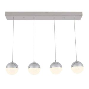 Artika Sparkle 21-Watt 4-Light Glam Chrome Plated Integrated LED Pendant Light