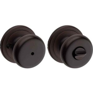 Kwikset Juno Venetian Bronze Privacy Bed/Bath Door Knob with Lock