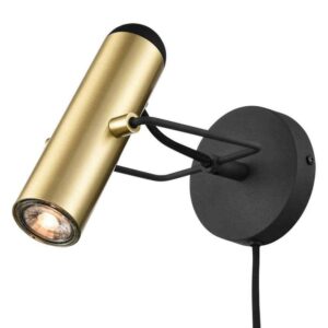 Light Society Zea Plug-In Brushed Brass Wall Sconce