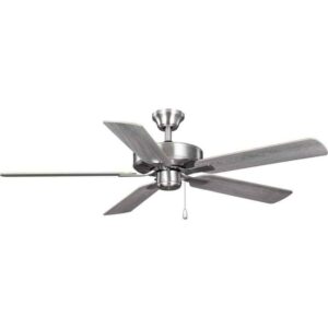 Progress AirPro Builder 52" Indoor Brushed Nickel Ceiling Fan with Remote