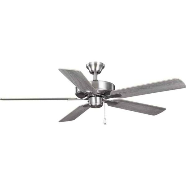 Progress AirPro Builder 52" Indoor Brushed Nickel Ceiling Fan with Remote
