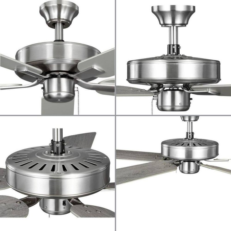 Progress AirPro Builder 52" Indoor Brushed Nickel Ceiling Fan with Remote - Image 7