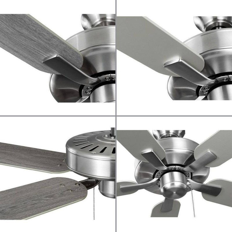 Progress AirPro Builder 52" Indoor Brushed Nickel Ceiling Fan with Remote - Image 8