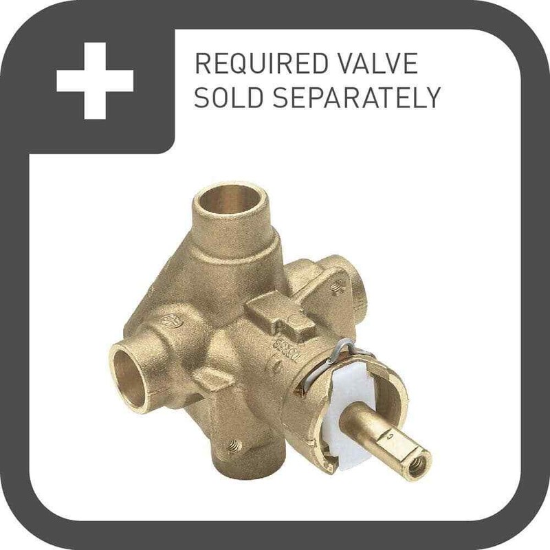 MOEN Voss Single-Handle Posi-Temp Valve Trim Kit in Chrome (Valve Not Included) - Image 2