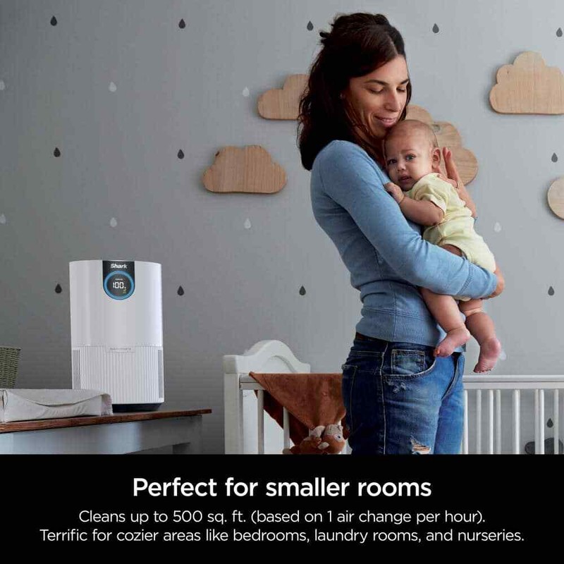 Shark True Console Air Purifier 500 sq ft HEPA CleanSense IQ Odor Lock White - Image 4
