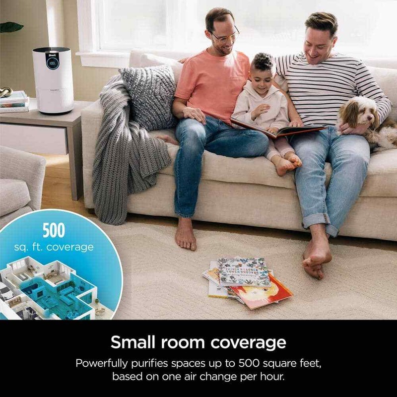 Shark True Console Air Purifier 500 sq ft HEPA CleanSense IQ Odor Lock White - Image 5
