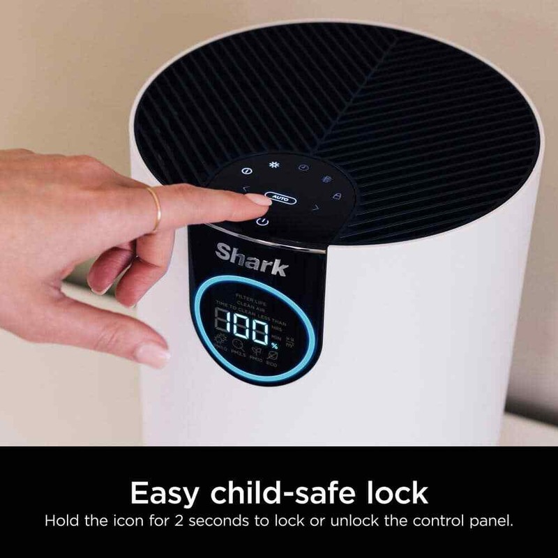Shark True Console Air Purifier 500 sq ft HEPA CleanSense IQ Odor Lock White - Image 12