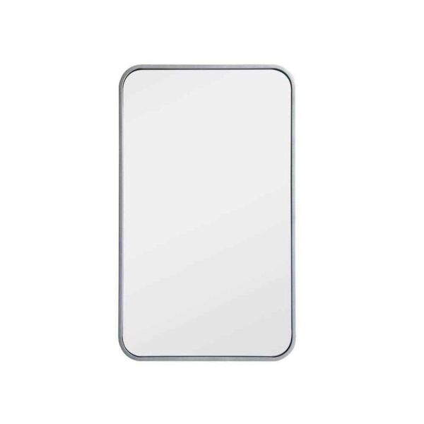 30 in. H x 18 in. W Rectangle Silver Vanity Mirror