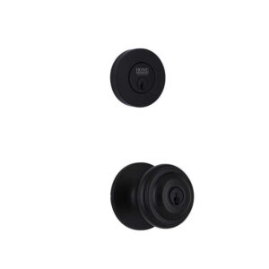 Home Decorators Mulholland Door Knob Combo Pack Matte Black Dual Keyway