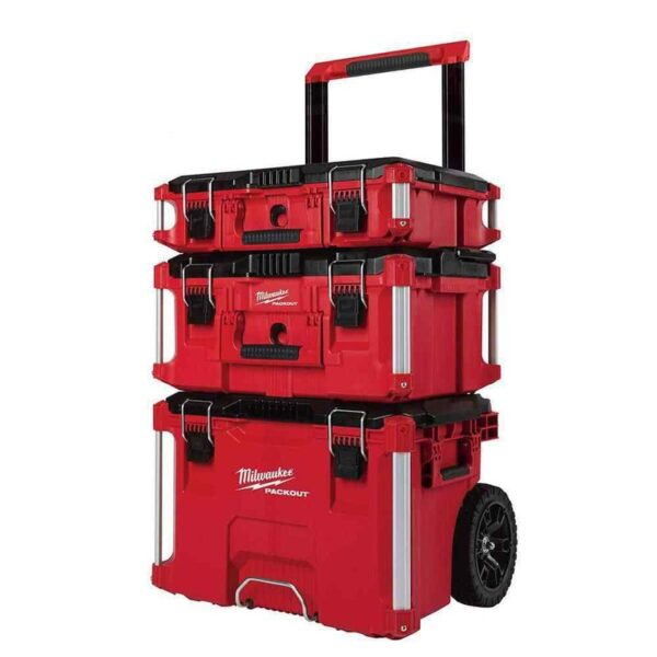 Milwaukee PACKOUT 22" Rolling, Large & Medium Tool Box Set w/ Handle