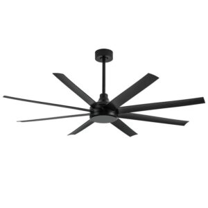 Breezary Melissa 65 in. 6 Fan Speeds Ceiling Fan in Black with Remote Control