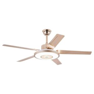 OUKANING 52" Gold Modern Ceiling Fan 6-Speed w/Adjustable LED & Remote Control
