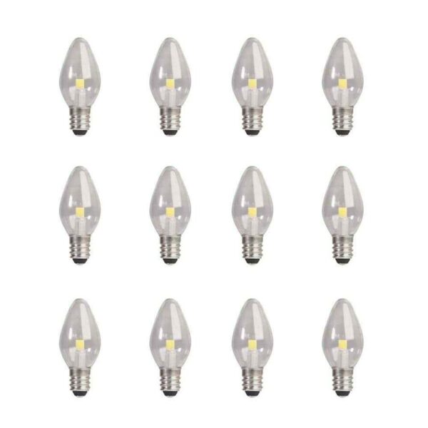 Feit Electric 7W C7 LED Night Light Bulb E12 Base Soft White 2700K (12-Pack)