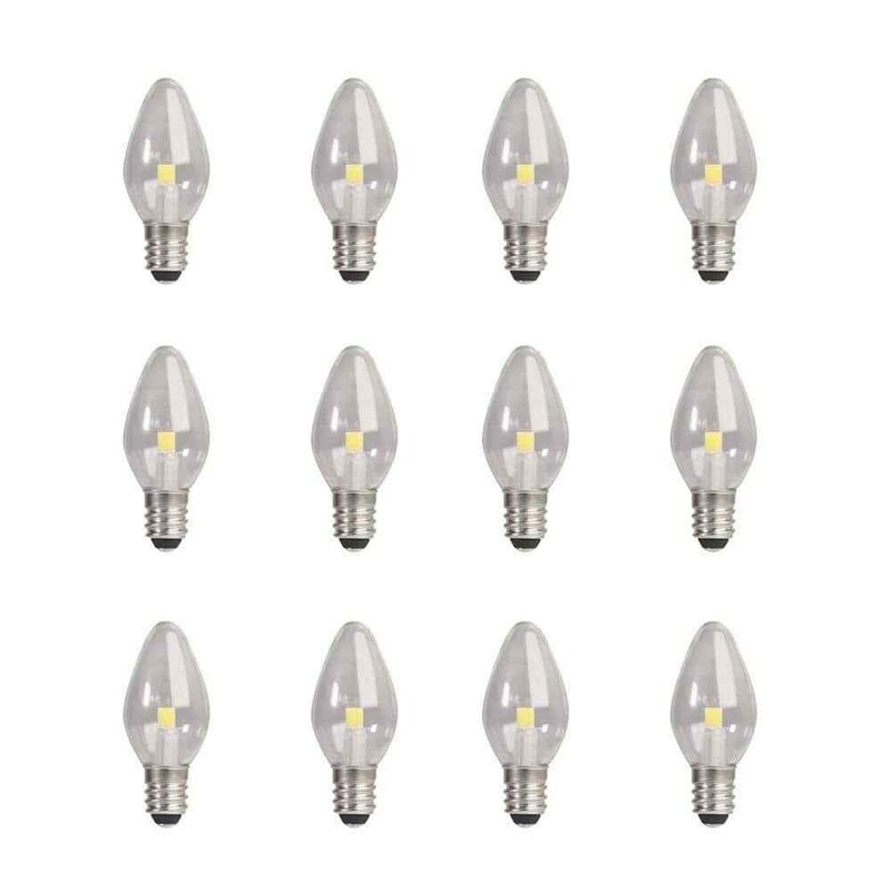 Feit Electric 7W C7 LED Night Light Bulb E12 Base Soft White 2700K (12-Pack)