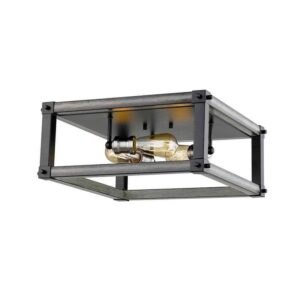 Z-Lite 16.25 in. 3-Light Ashen Barnboard Flush Mount