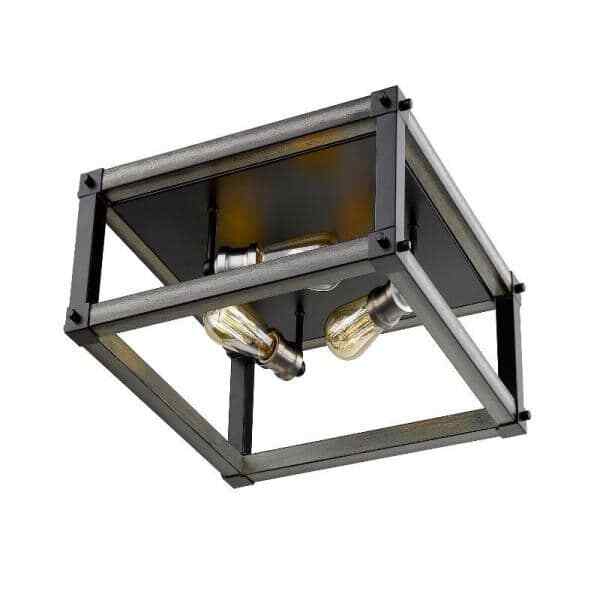 Z-Lite 16.25 in. 3-Light Ashen Barnboard Flush Mount - Image 2
