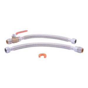 SharkBite Max 3/4" Push-to-Connect x 3/4" FIP Stainless Steel Water Heater Kit