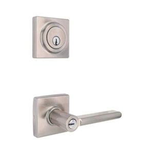 Defiant Tonebridge Satin Nickel Single Cylinder Combo Pack with Square Rose