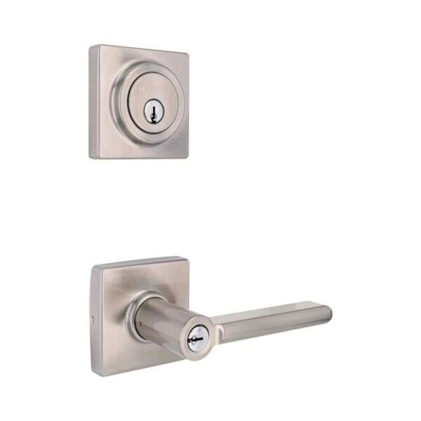 Defiant Tonebridge Satin Nickel Single Cylinder Combo Pack with Square Rose