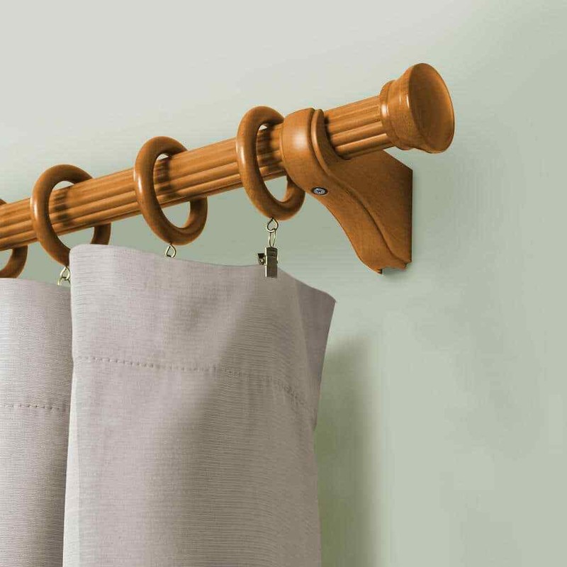 Lumi Mix And Match Heritage Oak Wood Curtain Rod Finial (Set of 2) - Image 2