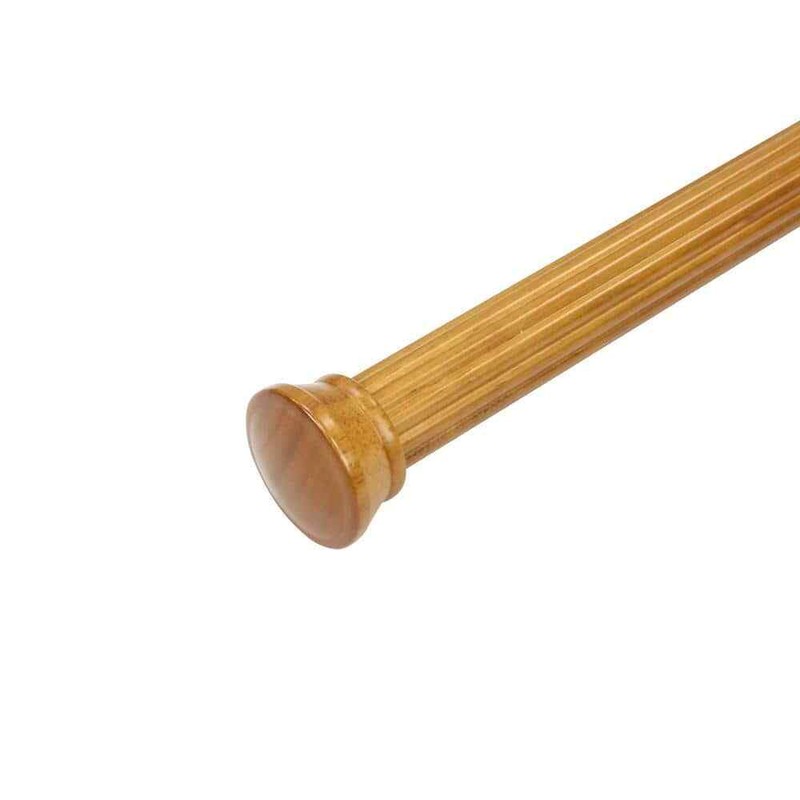Lumi Mix And Match Heritage Oak Wood Curtain Rod Finial (Set of 2) - Image 3