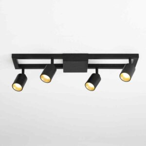 Vidalite Black Modern LED Track Light w/ 4 Rotating Gimbal Heads 28W 3000K